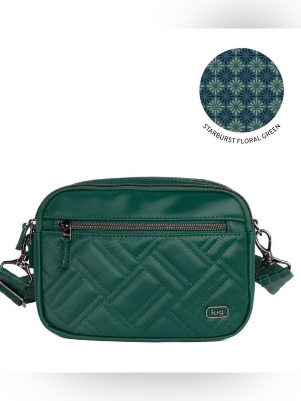 Super Coupe 2 Satin Luxe Convertible Crossbody Bag Vegan Leather Wickedly Green